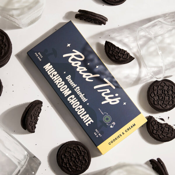 Road Trip Mushroom Chocolate Cookies & Cream Bar - Image 3