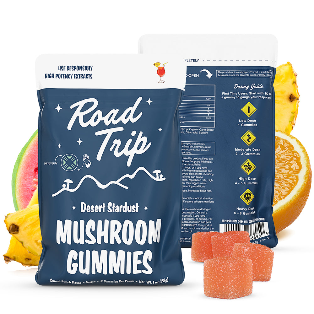 Road Trip Mushroom Gummies Sunset Punch – Legal Functional Edibles for Mood and Focus Road Trip Mushroom Gummies Sunset Punch – Legal Functional Edibles for Mood and Focus