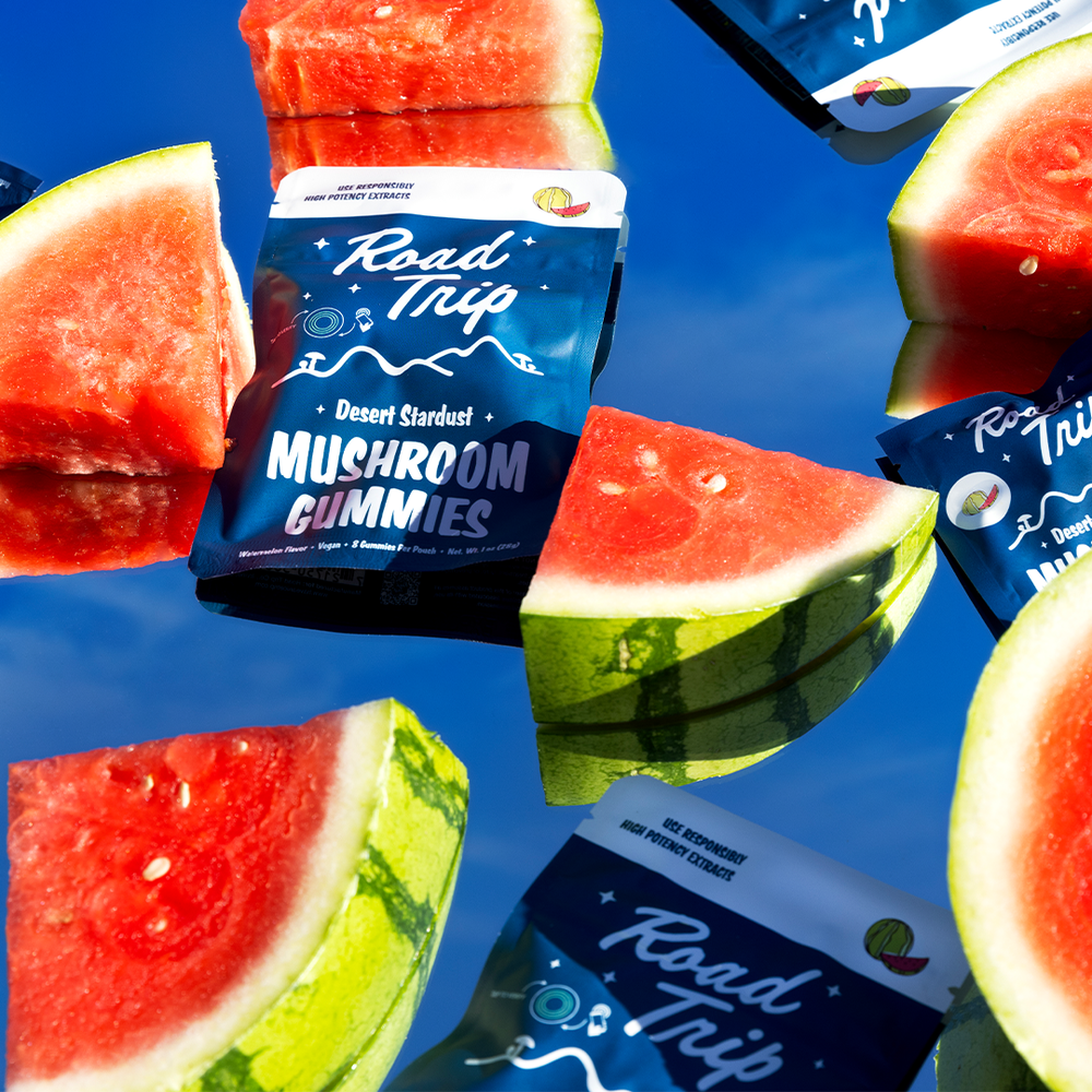 Watermelon Flavor Mushroom Gummies – 8pc Pouch with Lion’s Mane, Reishi, and Cordyceps Watermelon Flavor Mushroom Gummies – 8pc Pouch with Lion’s Mane, Reishi, and Cordyceps