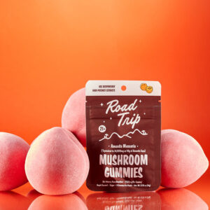 Road Trip Amanita Mushroom Gummies Peach – Legal Edibles for Mood and Clarity