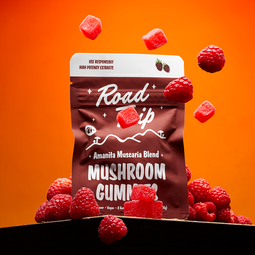 Road Trip Amanita Mushroom Gummies Raspberry – Legal Edibles for Calm and Clarity Road Trip Amanita Mushroom Gummies Raspberry – Legal Edibles for Calm and Clarity