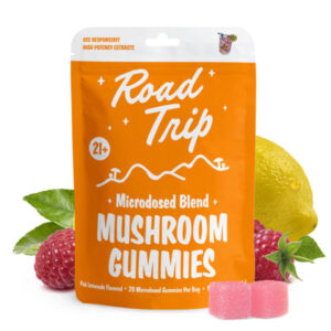 Road Trip Microdosed Mushroom Gummies Pink Lemonade – Legal Edibles for Calm and Clarity