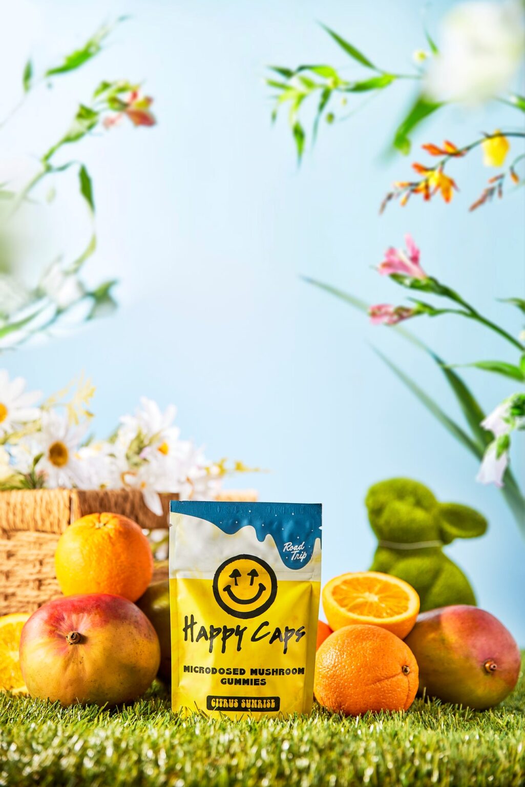 Road Trip x Happy Caps Gummies – Citrus Sunrise Flavor for Clarity and Calm Energy Road Trip x Happy Caps Gummies – Citrus Sunrise Flavor for Clarity and Calm Energy